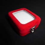 Red Leather Open Face Box