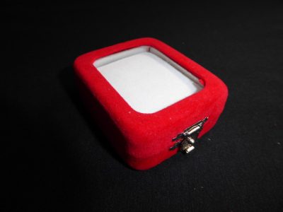 Red Leather Open Face Box